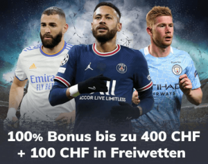 Bahigo Schweiz Bonus: 100% Bonus bis zu 400 CHF + 100 CHF in Freiwetten