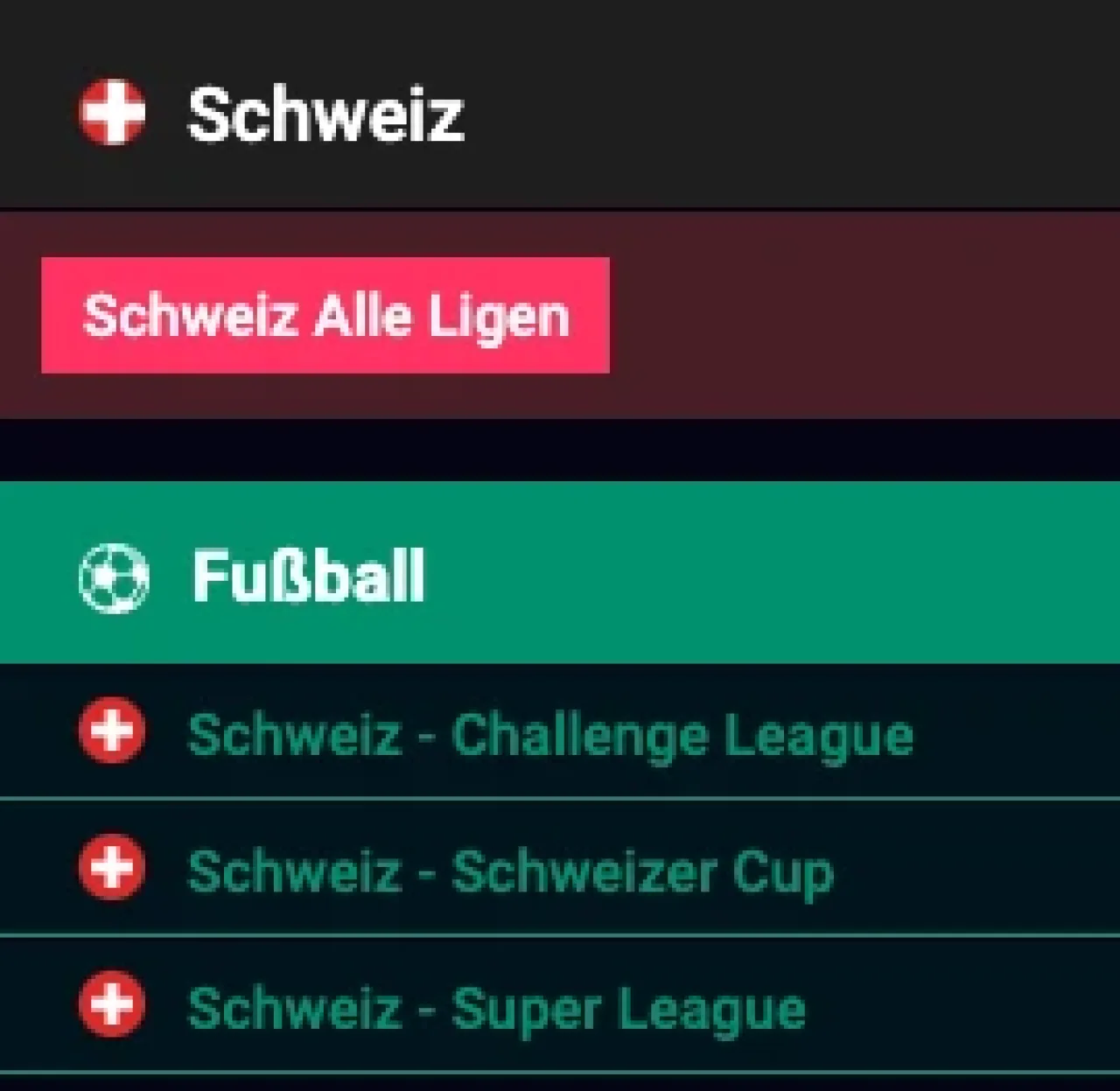 Club Riches - Schweizer Ligen